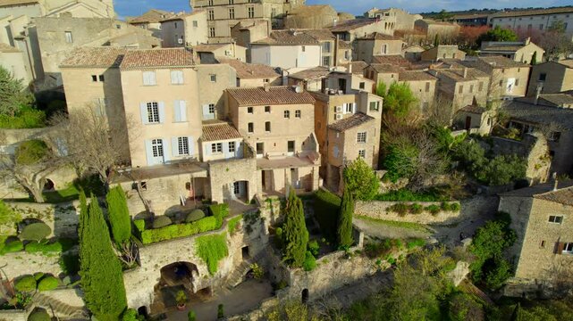 Aerial view of Gordes France - One of the Most Beautiful Villages of France	
