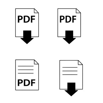 Download pdf file icon vector illustration graphic design concept for web and print use