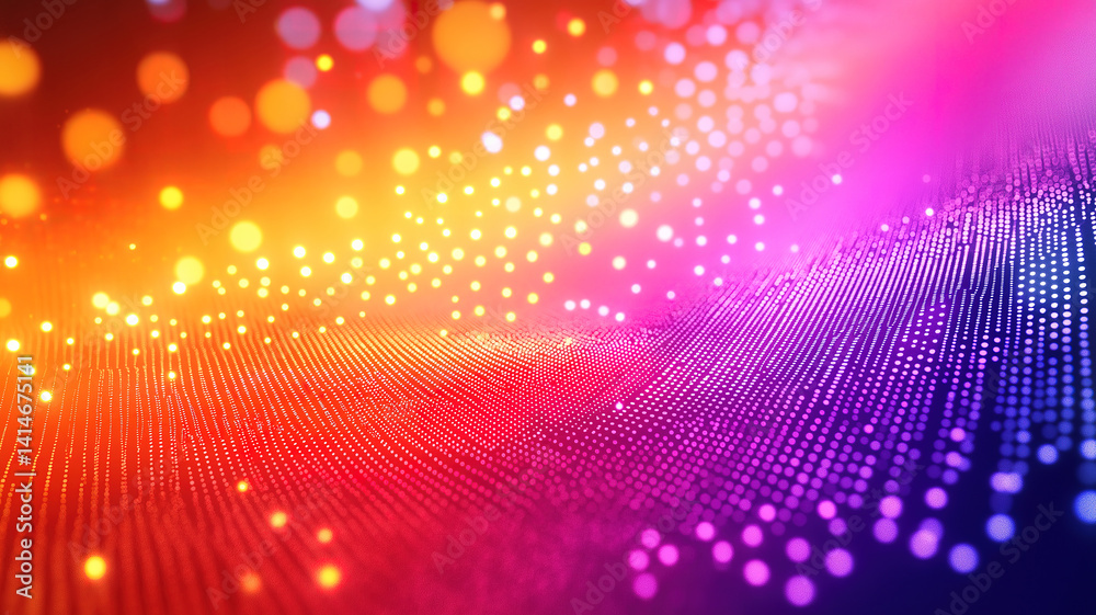 Poster virtual network concept brought to life with abstract binary code symbolizing digital innovation