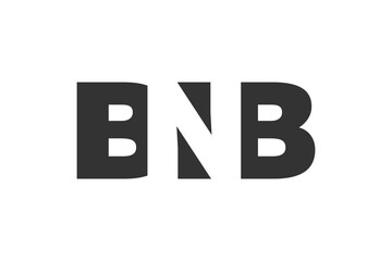 BNB logo design. Initial letter B N B bold font style for tech startups, consulting, corporate branding. Creative company name, headlines typography identity, trendy logotype.