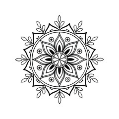 abstract floral mandala vector ornament.