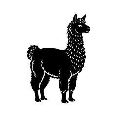 alpaca-silhouette vector illustration