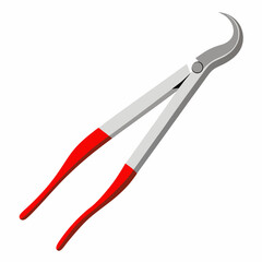 Medical tweezers vector on white background.