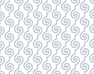 The geometric pattern with wavy lines. Seamless vector background. White and gray texture. Simple lattice graphic design