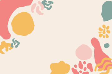 Trendy organic background design soft colors