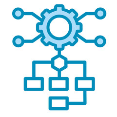 Workflow Diagram  Icon Element For Design	
