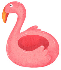 pink flamingo floating