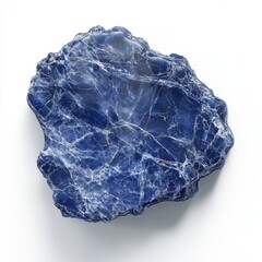 Fototapeta premium Sodalite Mineral Stone on White Background