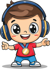 boy listening to music