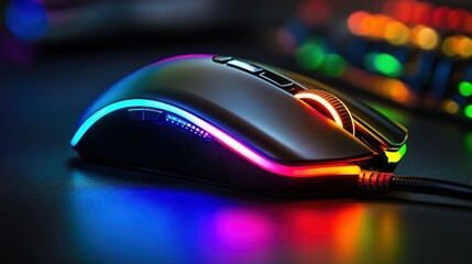 Gaming mouse with vibrant RGB lighting