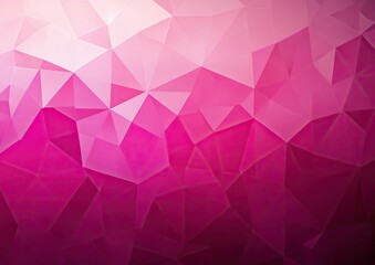Fototapeta premium Abstract pink gradient triangle mosaic, geometric crystal design, polygonal pattern