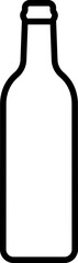 Obraz premium Wine bottle icon in line style. Shape of traditional glass bottle of still wine. isolated on transparent background