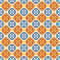 Azulejo tile, seamless pattern, portugues design