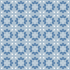 Azulejo tile, seamless pattern, portugues design