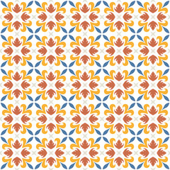 Azulejo tile, seamless pattern, portugues design