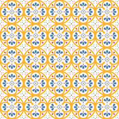 Azulejo tile, seamless pattern, portugues design
