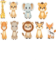 Obraz premium set of cartoon animals