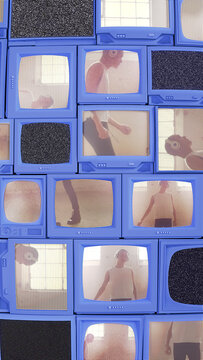Vertical Retro TV Wall