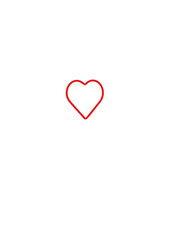 red heart isolated on white 
