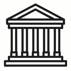 bank icon isolated on white background