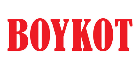 A banner that says "boykot".  In Turkey after the events of March 19, people started boycotting pro-government companies.