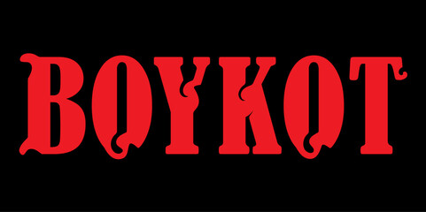 A banner that says "boykot".  In Turkey after the events of March 19, people started boycotting pro-government companies.