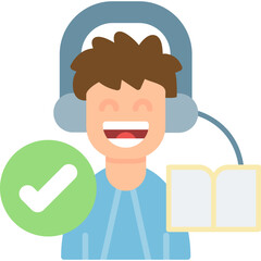 Audio Book Icon Vector Element