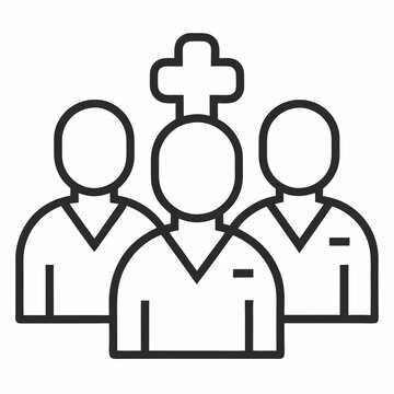 doctors group outline icon clip art preview