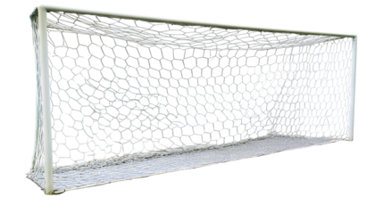 Soccer Goal Net Isolated on White Background for Sports Soccer Matches