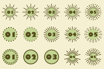 イラスト素材：いろいろなフレーム，見出し，吹き出し