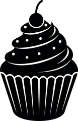 vector illustration of a cupcake