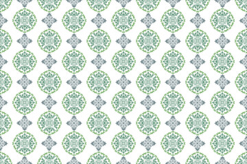 vector seamless pattern with flowers 
Geometric Ikat Wallpaper