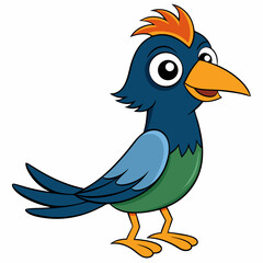 vector illustration of cartoon bird