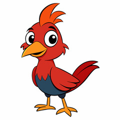 rooster isolated on white