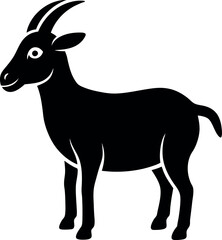 vector silhouette of a goat