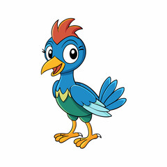 Obraz premium funny parrot cartoon