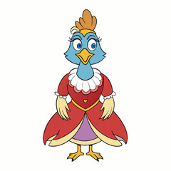 bird, cartoon, animal, illustration, vector, cute, owl, funny, nature, character, chicken, parrot, christmas, fun, feather, art, hat, design, beak, happy, wing, flying, icon, drawing