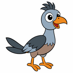 vector illustration of cartoon duck