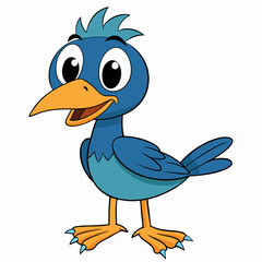 cartoon illustration of a bird