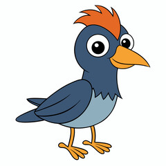 cartoon bird with a sign