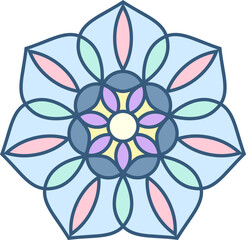 mandala illustration on a white background     