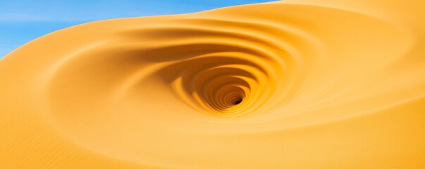 Obraz premium Spinning sand vortex over golden dunes, nature s spiral