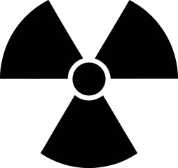 radioactive symbol on black background