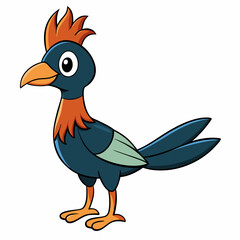 vector illustration of cartoon rooster