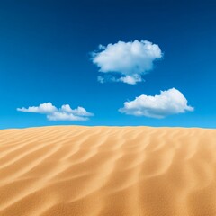 Naklejka premium Time-lapse of clouds moving over golden sands