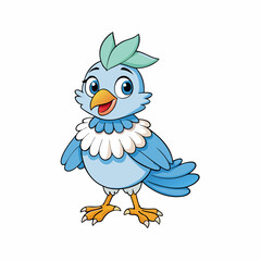 blue bird with a sign