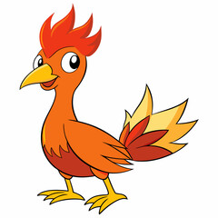 rooster isolated on white background
