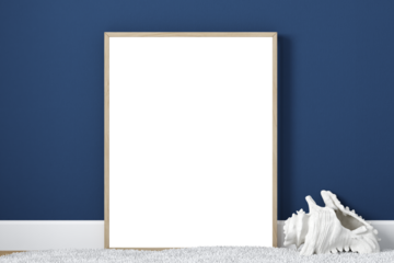 Boho baby room mockup frame, 3D render	
