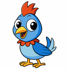 cartoon bird with a sign