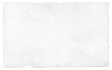 Sheet of ripped paper with torn edges highly detailed and carefully isolated for message background.